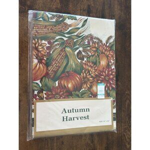 Autumn Harvest Tablecloth 60" X 84" Avon Sunweave Fabric Permanent Press Soil Re